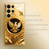 Electroplated tempered glass Artistic pattern phone case for Samsung
