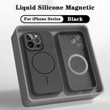 Microfiber Liquid Silicone Magnetic Case for iPhone