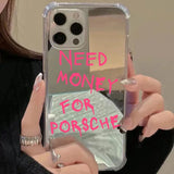 Graffiti Writing Characters Mirror Acrylic Shockproof Phone Case for iPhone