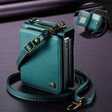 Leather Crossbody RFID‑Blocking Card Slots Wallet Case for Samsung Z Flip