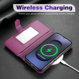Leather Card Slot Magnetic Flip Wallet Case for Samsung