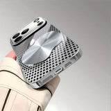 Metal Mesh Apple Pattern Electroplated Case for iPhone