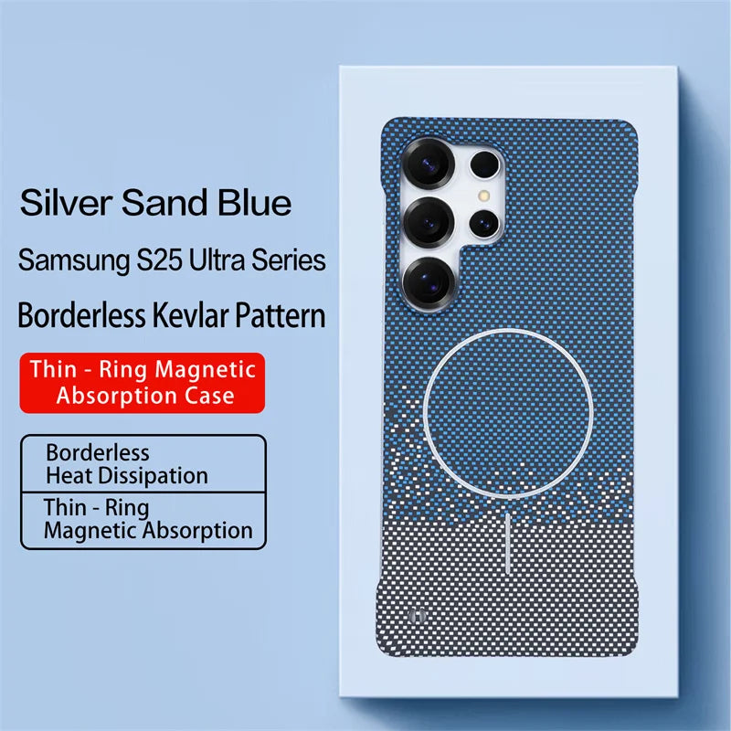 Ultra Thin Frameless Carbon Fiber Magnetic Case for Samsung