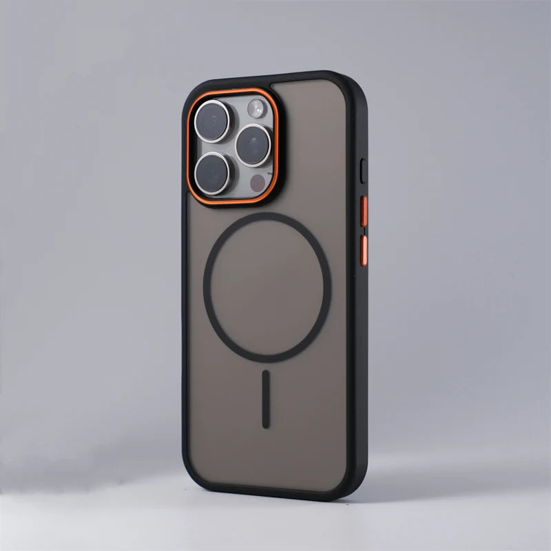 Luxury Matte Translucent Magnetic Case For iPhone