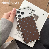 Korean Style Ripple Point Retro Anti-Drop Phone Case for iPhone