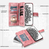 Zipper Wallet Case Crossbody Book Shell Case For Samsung