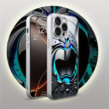 Cool Apple Pattern Plated Glass Case for iPhone