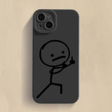 Cute Matchman Matte Silicone Phone Case for iPhone