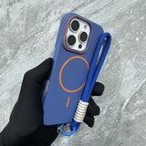 Ultrathin Simple Magnetic Lanyard Bumper Case for iPhone