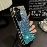 Gradient Full Diamond Gem Bracelet Case for Samsung Z Fold 6 5 4 3