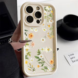 Cute Flower Soft Matte Shockproof Silicone Phone Case for iPhone