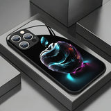 Creativity Fantasy Apple Pattern Tempered Glass Phone Case For iPhone