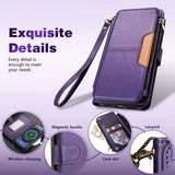 Leather Card Slot Magnetic Flip Wallet Case for Samsung