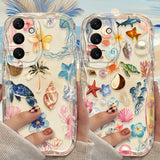 3D Color Flower Marine Organism Phone Case for Samsung