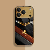 Luxury Golden Horse Electroplated Case for iPhone