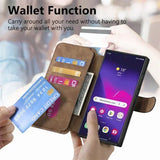 Detachable Magnetic Card Wallet Flip Leather Case for Samsung