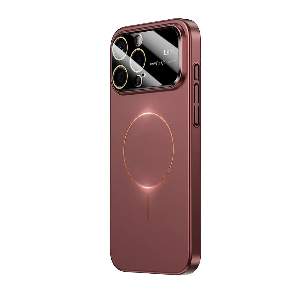 Magnetic Hard PC Lens Protector Phone Case For iPhone
