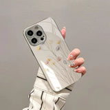 Minimalist Floral Electroplated Case for iPhone