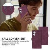 Leather Wallet Card Framework Magnetic Flip Phone Case for Samsung