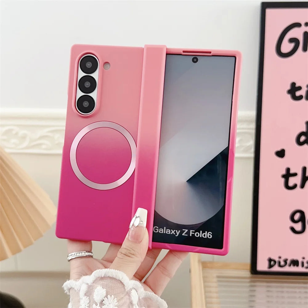 Candy Color Gradient Magnetic Phone Case for Samsung Z Fold 6 5 4 3