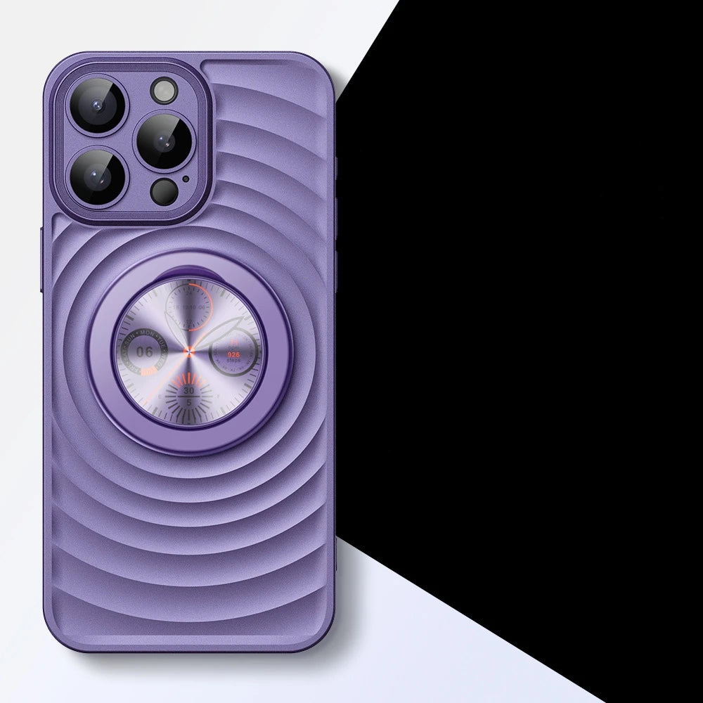 3D Matte Magnetic Stand Holder Hard Phone Case for iPhone