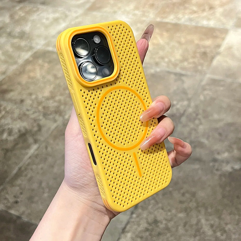 Summer Dopamine Color Breathable Magnetic Case for iPhone