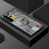 Creative Airplane Print Magnetic Matte Case For Samsung
