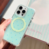 Simple Polka Dots Magnetic Phone Case For iPhone