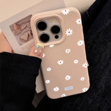 Cute Small Daisy Shockproof Bumper Silicone Case For iPhone