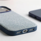 Luxury Woven Canvas Magnetic Charging Case for iPhone