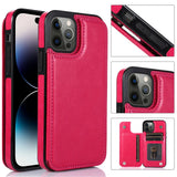 Luxury Retro Card Slots Flip Wallet Leather Case For iPhone