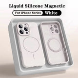 Microfiber Liquid Silicone Magnetic Case for iPhone