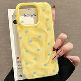 Simple Solid Color Polka Dot Shockproof Anti-fall Phone Case for iPhone