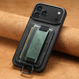 Card Holder Wrist Strap Case For iPhone