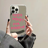 Graffiti Writing Characters Mirror Acrylic Shockproof Phone Case for iPhone