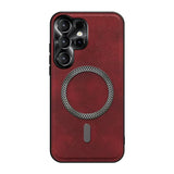 High End Magnetic Suction Leather Phone Case For Samsung
