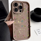 Cute Flower Soft Matte Shockproof Silicone Phone Case for iPhone