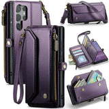 PU Leather Strap Card Holder Wallet Case for Samsung