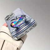 Luxury Aurora Diamond Water Drop Apple Pattern Phone Case For iPhone