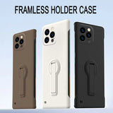 Slim Minimalist Frameless with Stand Case for iPhone