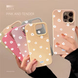 Cute Small Daisy Shockproof Bumper Silicone Case For iPhone