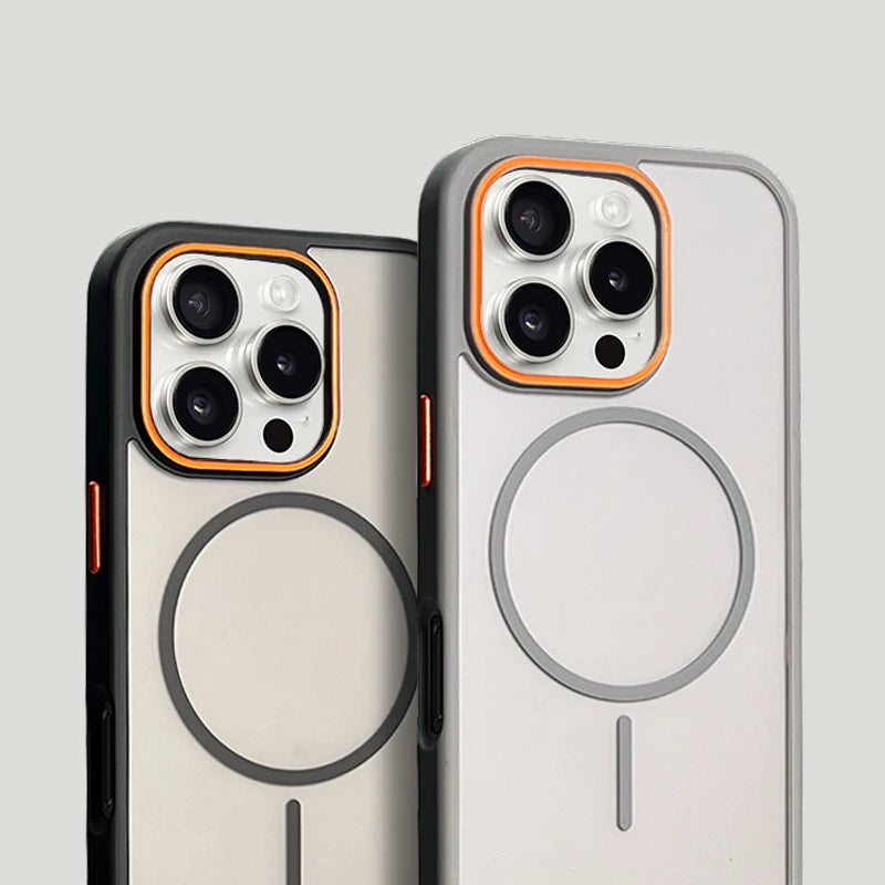 Luxury Matte Translucent Magnetic Case For iPhone