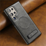 Luxury Leather Magnetic Fold Stand Holder Case For Samsung