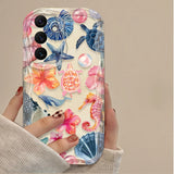 3D Color Flower Marine Organism Phone Case for Samsung