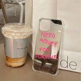 Graffiti Writing Characters Mirror Acrylic Shockproof Phone Case for iPhone
