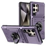 Wallet Magnetic Rotated Ring Kickstand Case For Samsung