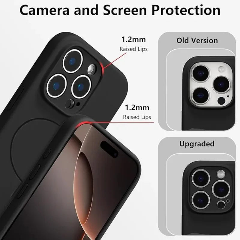 Microfiber Liquid Silicone Magnetic Case for iPhone