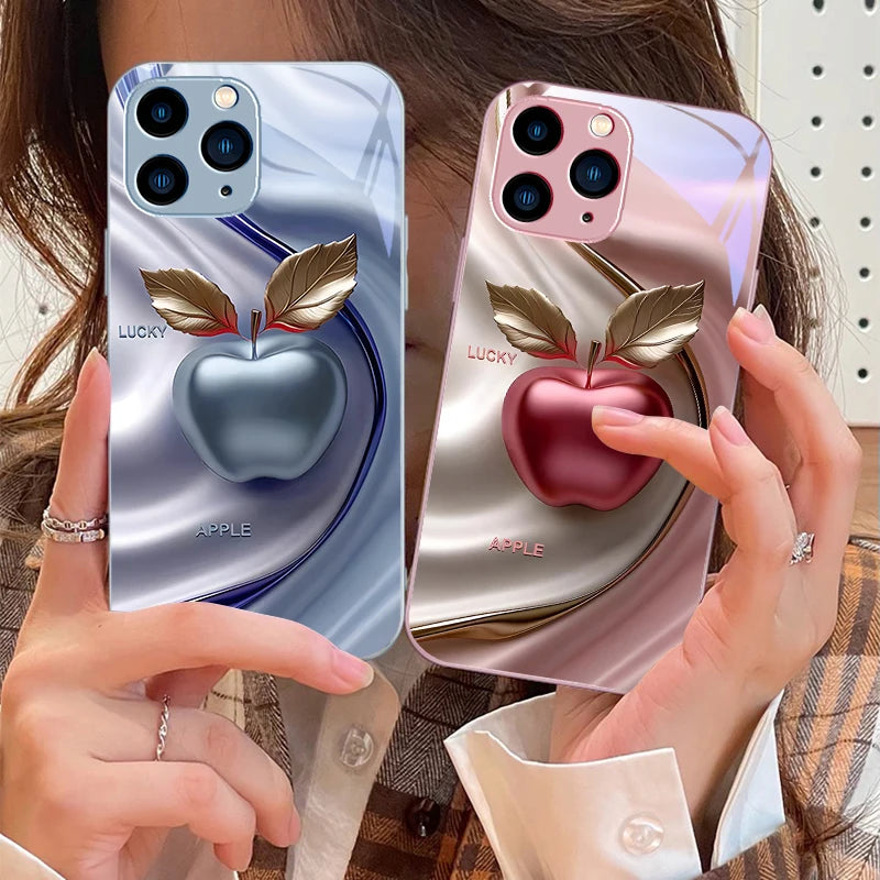 Tempered Glass Phone Case For IPhone
