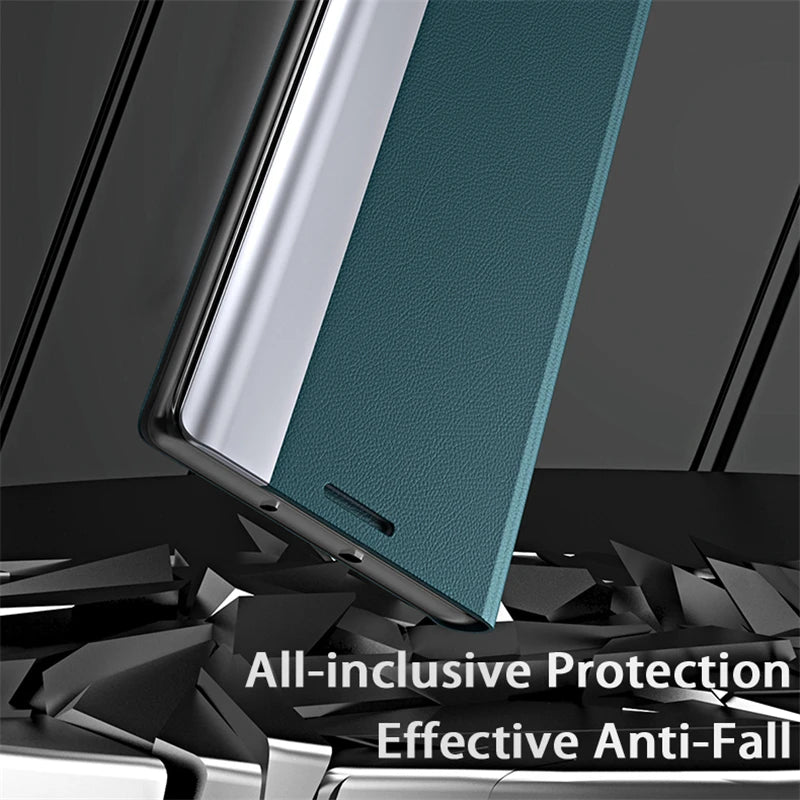 Luxury Stand Book Magnetic Flip Case For Samsung