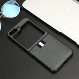 Leather Card Slot Shockproof Case for Samsung Z Flip
